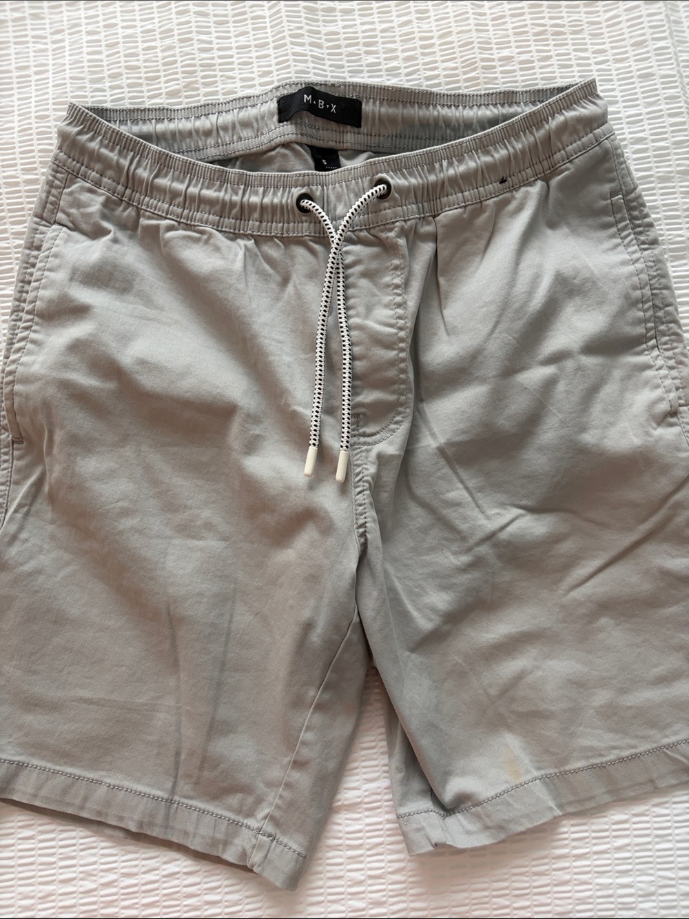 Men's MBX Light Gray Athletic Drawstring Shorts